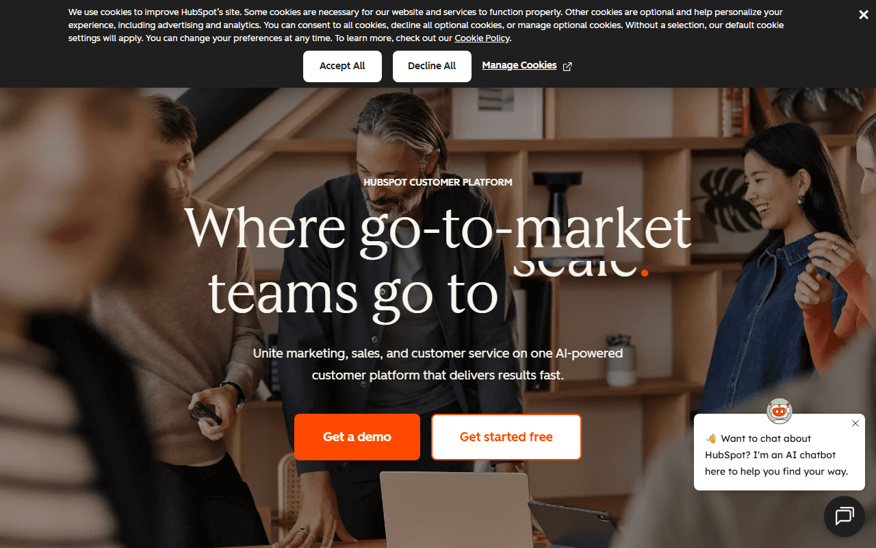Interface de HubSpot CRM — Le CRM gratuit qui fait le job, jusqu'au jour où la facture explose