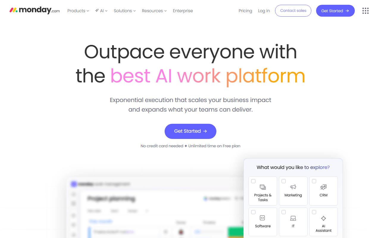 Interface de Monday.com — La gestion de projet visuelle qui met tout le monde d'accord
